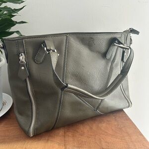 Denver Hayes Green Faux Leather Tote Bag